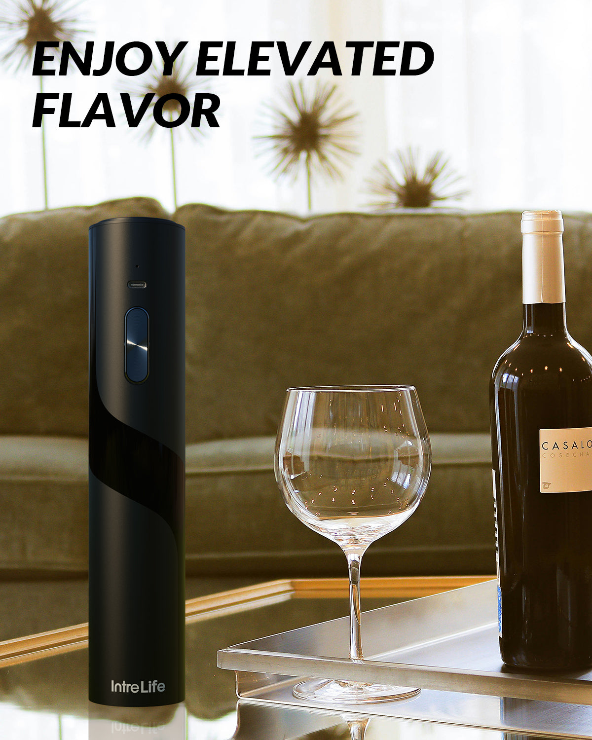 2 in 1 Electric Wine Opener Set,Rechargeable Wine Bottle Openers with Electric Vacuum Preserver,Wine Stopper,Foil Cutter,Automatic Wine Saver Pump Set