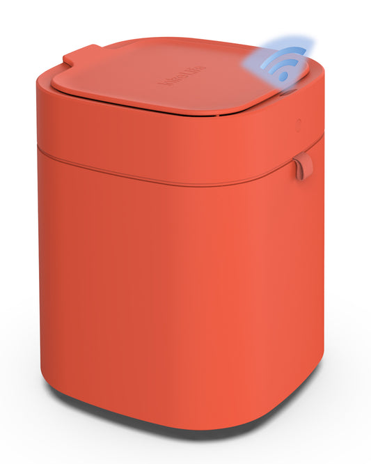 Automatic Trash Cans Touchless, 3.5 Gallon Self-Sealing and Self-Changing Smart Trash Can(Orange)